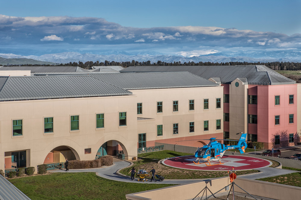 Hospital helicopter pad