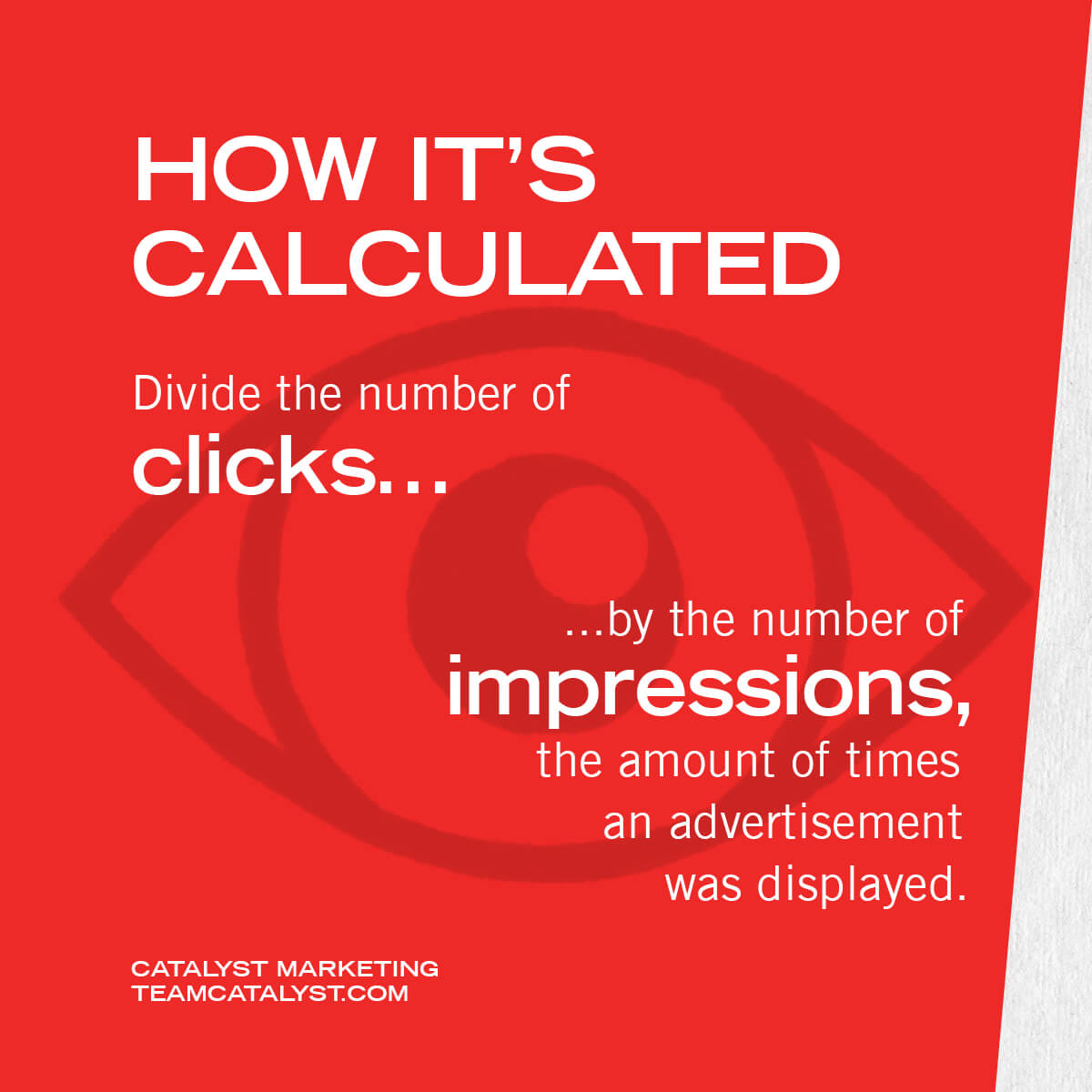 Divide the number of clicks by the number of impressions, the amount of times an advertisement was displayed.